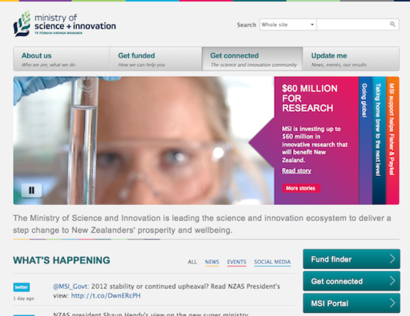 The Ministry of Science and Innovation (SilverStripe)