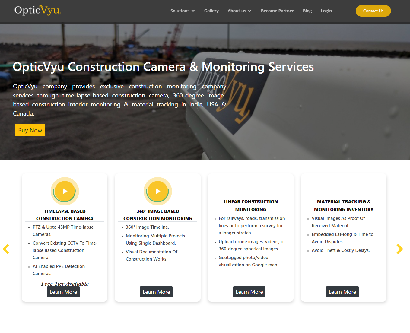 Opticvyu Construction Camera India, USA | Time Lapse Camera Company (Anshul)