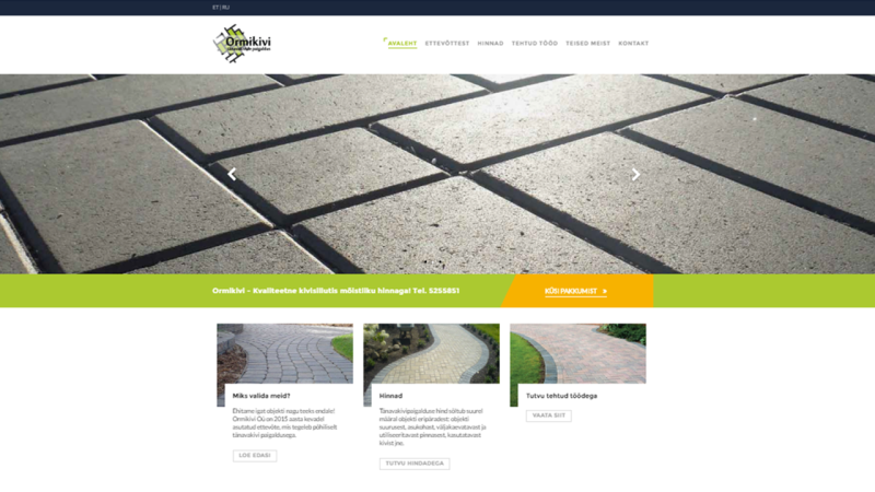 Ormikivi OÜ - Tänavakivi paigaldus (Webdoc)