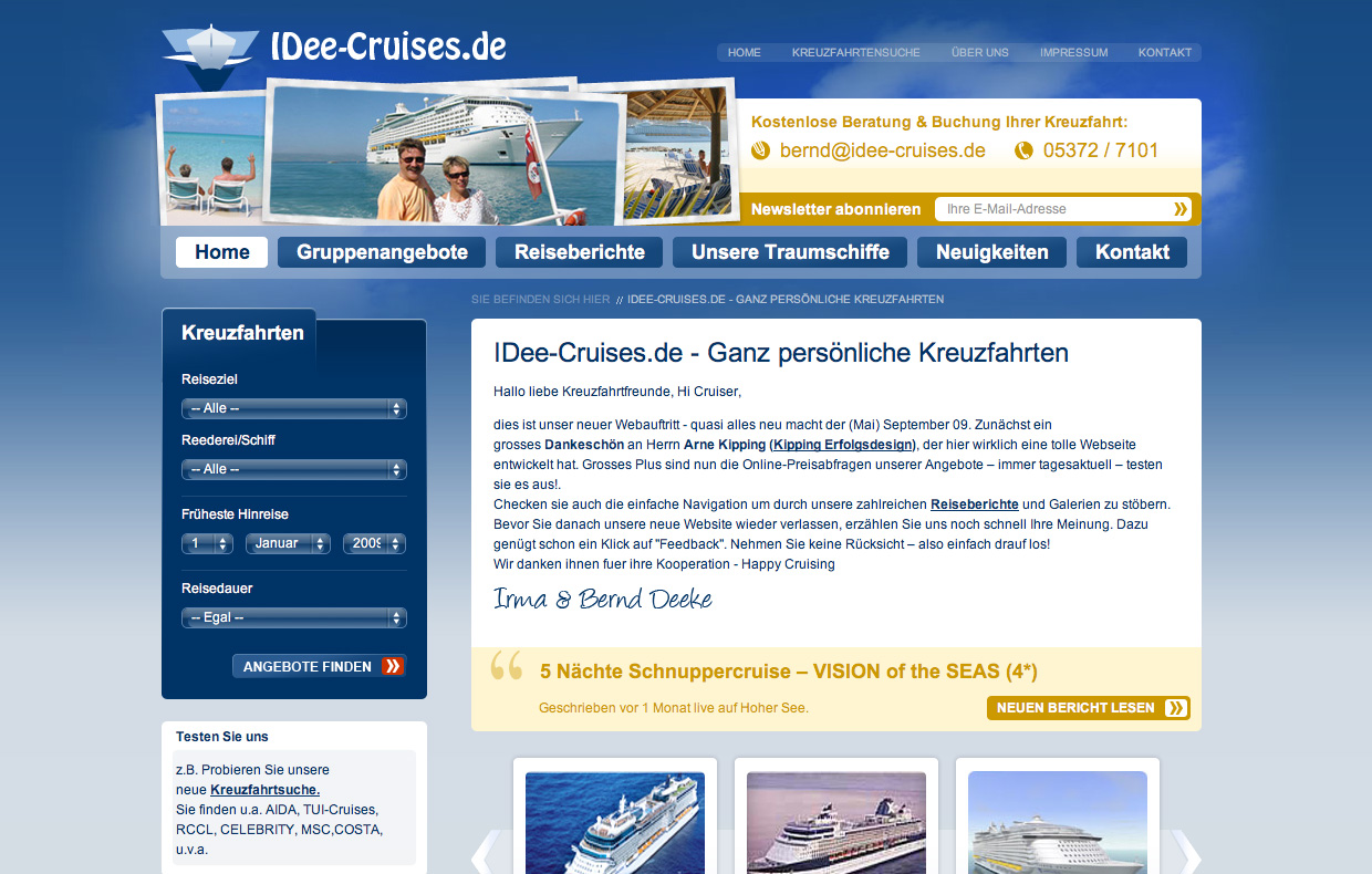 IDee-Cruises.de (Koncepts)
