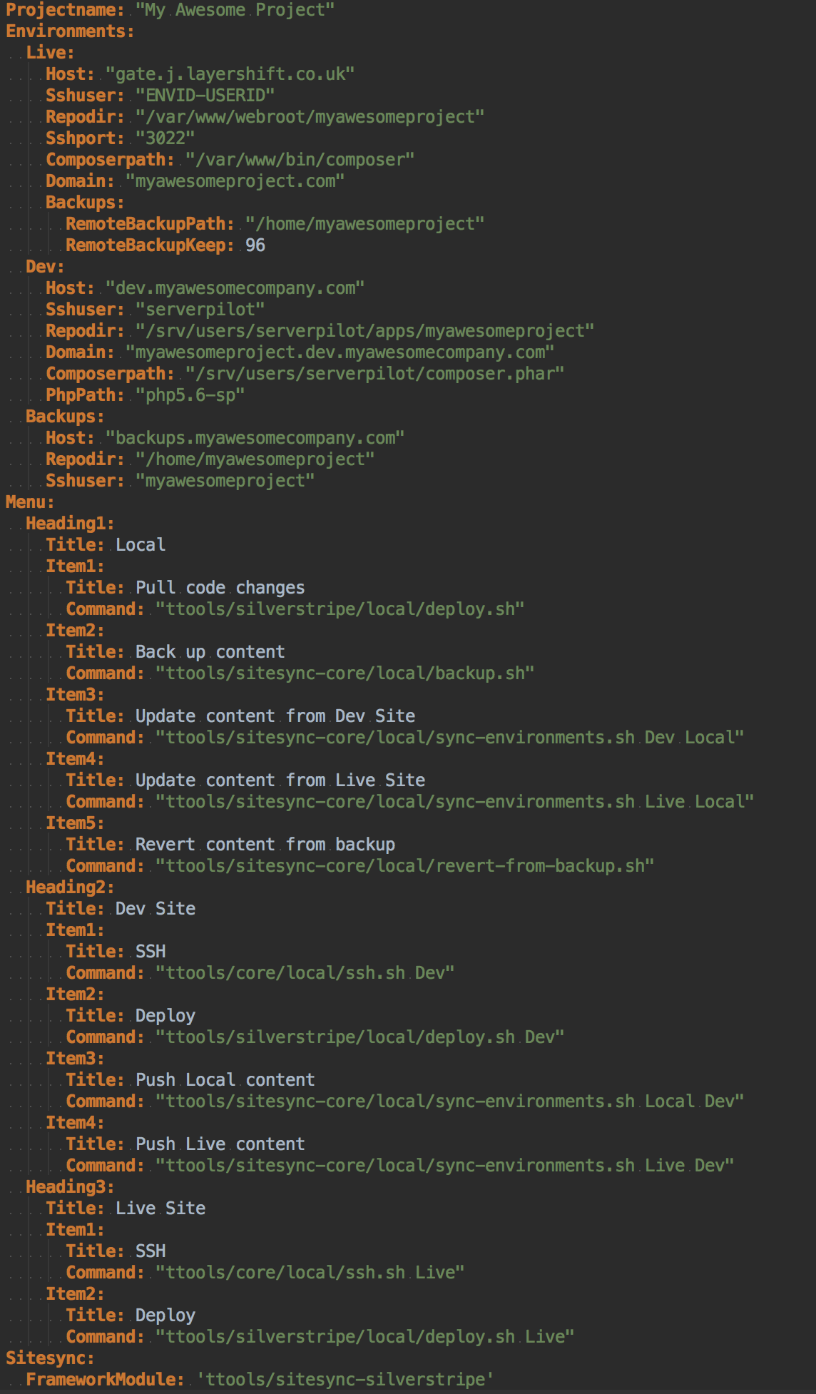 screenshot configuration