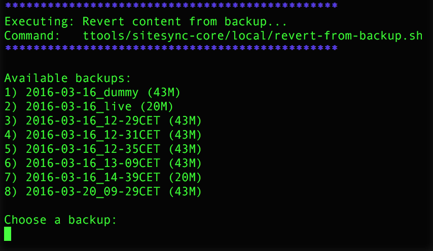 screenshot revert from backup