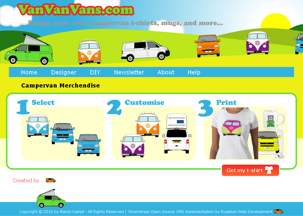 VanVanVans.com Custom Camper Van T-shirts (MarijnKampf)