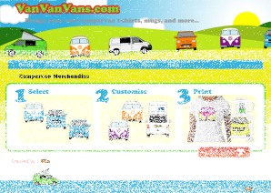 VanVanVans.com Custom Camper Van T-shirts