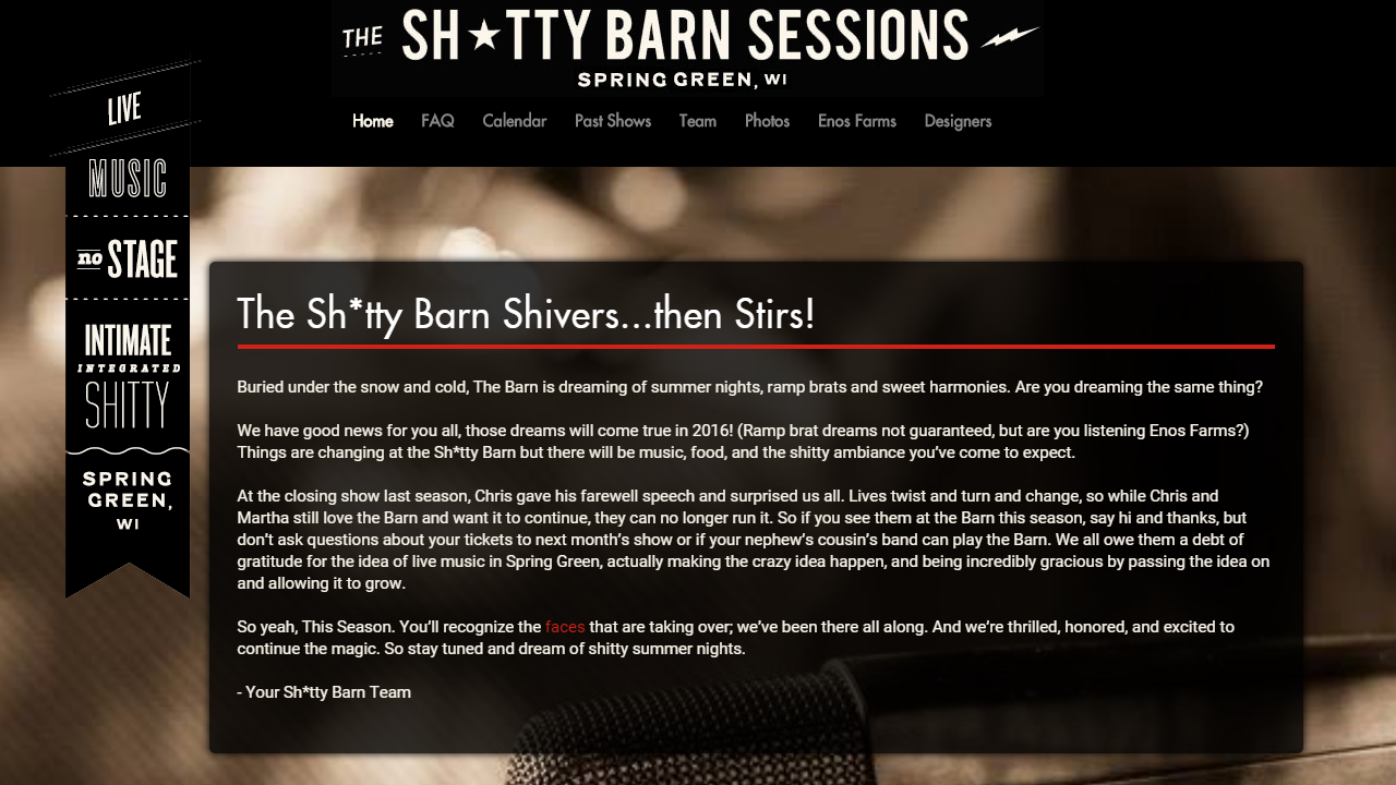 Sh*tty Barn Sessions (sweepingdesign)