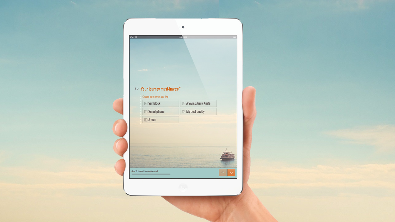 Typeform tablet view