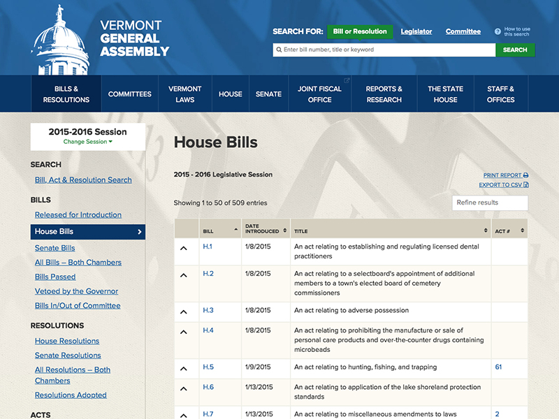 Vermont General Assembly (VickySmith)