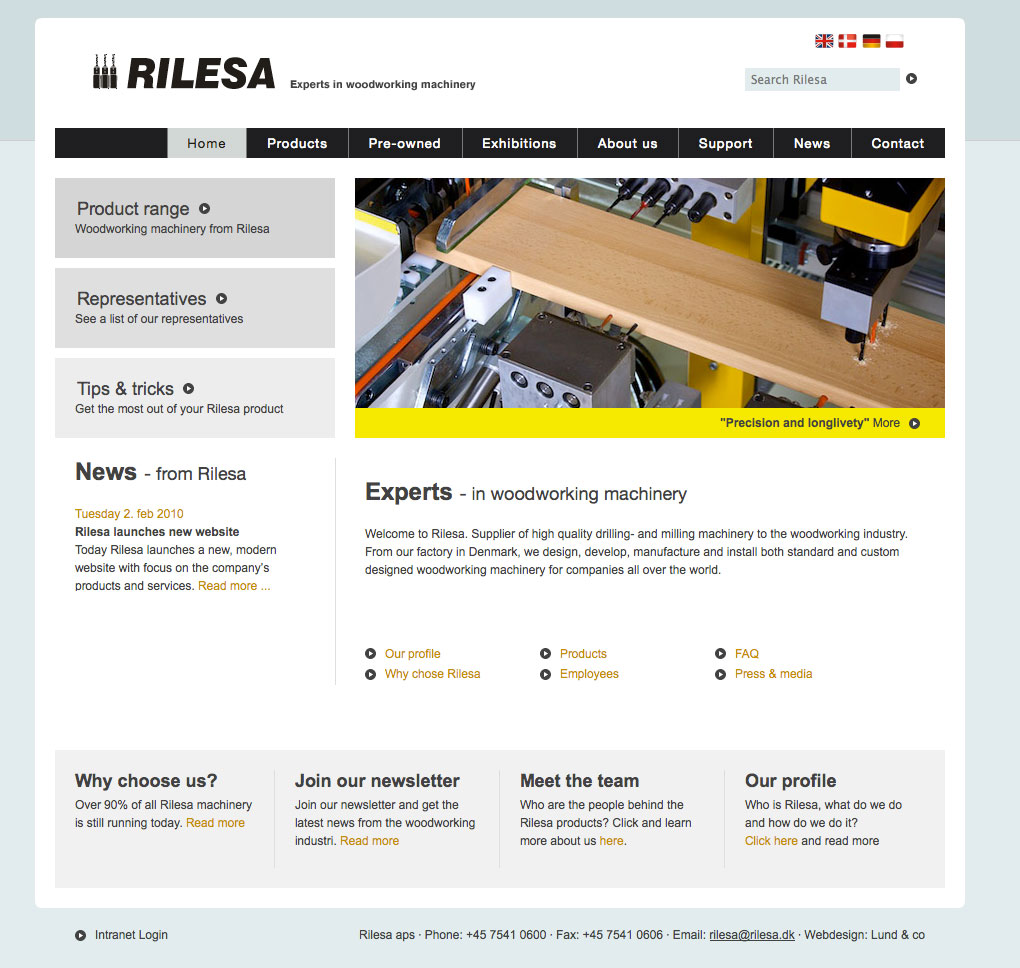 Expert in woodworking machinery - Rilesa.com (Nobrainer Web)