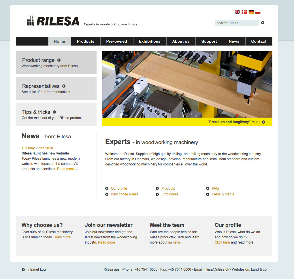 Expert in woodworking machinery - Rilesa.com (Nobrainer Web)