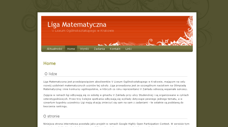 Liga Matematyczna V LO (earl)