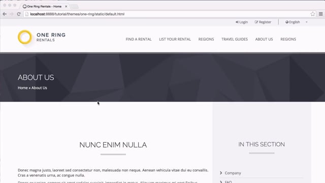 Migrating static templates into your theme